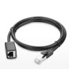FTP Ethernet RJ45 Cat 6 1000 Mb / s 2m melns paplašinājuma kabeļa pagarinājuma kabelis