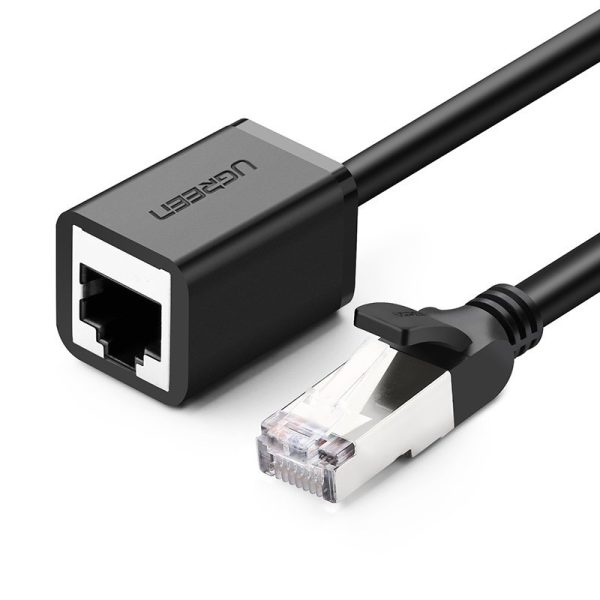 FTP Ethernet RJ45 Cat 6 1000 Mb / s 3m melns pagarinājuma kabeļa pagarinājuma kabelis