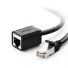 FTP Ethernet RJ45 Cat 6 1000 Mb / s 3m melns pagarinājuma kabeļa pagarinājuma kabelis