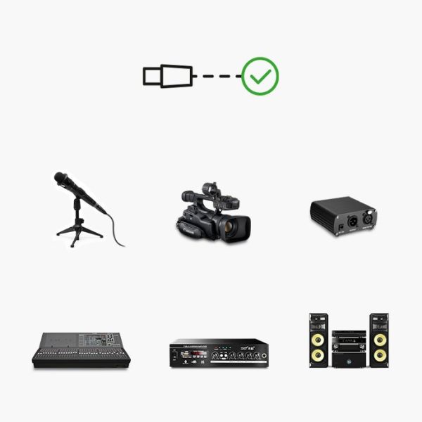 Audio kabeļa pagarinājuma kabelis XLR 3M melnajam mikrofonam