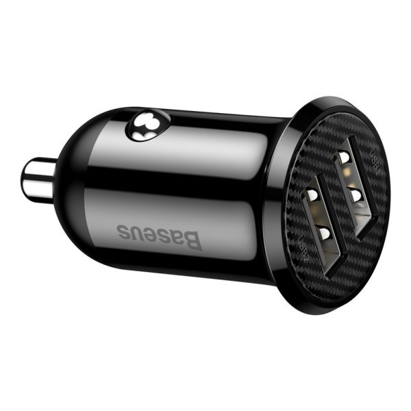 Graudu pro 2x USB 4,8A graudu karaktera melns