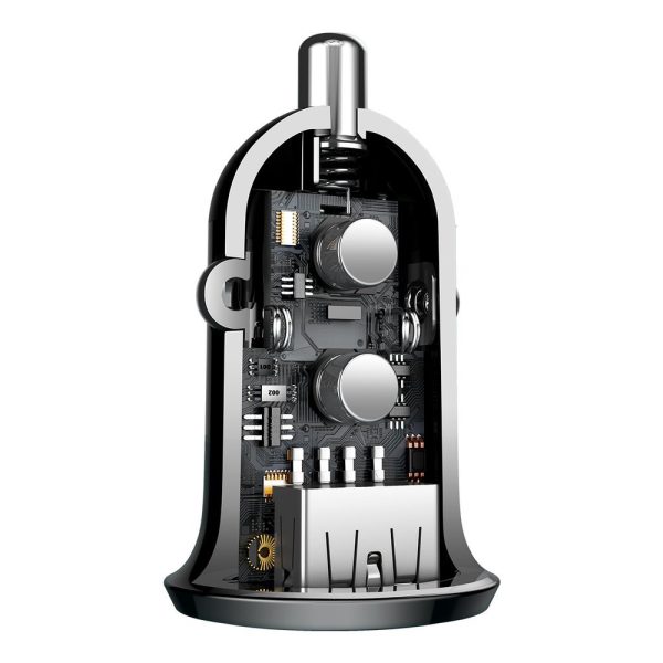 Graudu pro 2x USB 4,8A graudu karaktera melns