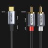 Kabelis USB -C skaņas kabeļa vīriešu - 2. vīriešu 1,5 m pelēks