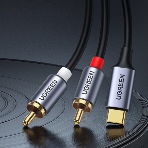 Kabelis USB -C skaņas kabeļa vīriešu - 2. vīriešu 1,5 m pelēks