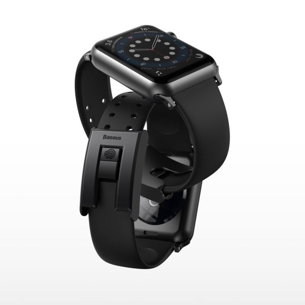 Jostas joslas rokassprādze Apple Watch 3/4/5/6/SE 38-40mm Slip-thru melna