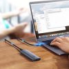Kabatas apvalks SSD M.2 Superspeed 10Gbps + USB-C 0,5 m pelēkais kabelis
