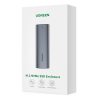 Kabatas apvalks SSD M.2 Superspeed 10Gbps + USB-C 0,5 m pelēkais kabelis