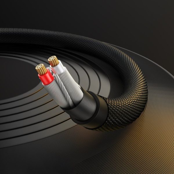 Sadalītājs 2x kabeļa aux kabelim 3,5 mm mini ligzdai 0,2 m melnā krāsā