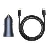 Ātrs USB-C USB-C USB 40W PD QC SCP FCP AFC + USB-C kabeļa apgaismojums pelēks