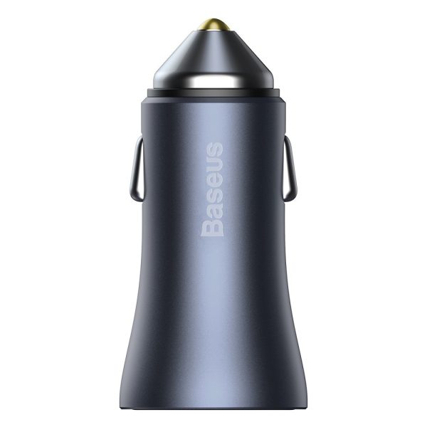 Ātrs USB-C USB-C USB 40W PD QC SCP FCP AFC + USB-C kabeļa apgaismojums pelēks