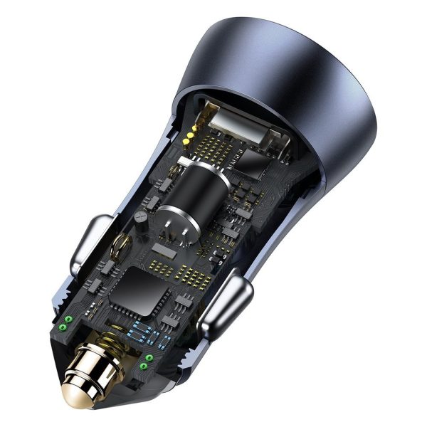 Ātrs USB-C USB-C USB 40W PD QC SCP FCP AFC + USB-C kabeļa apgaismojums pelēks