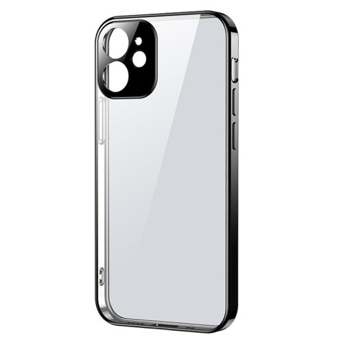 Īpaši plāni caurspīdīgs korpuss ar metālisku iPhone 12 Pro melno rāmi