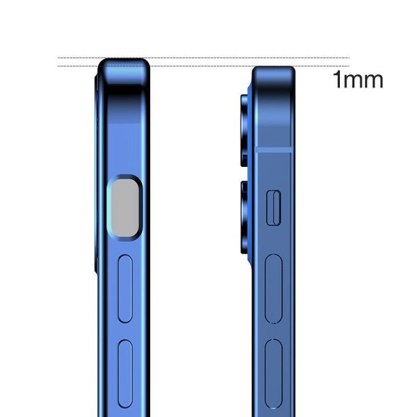 Īpaši plāni caurspīdīgs korpuss ar metālisku iPhone 12 Pro Max Golden rāmi