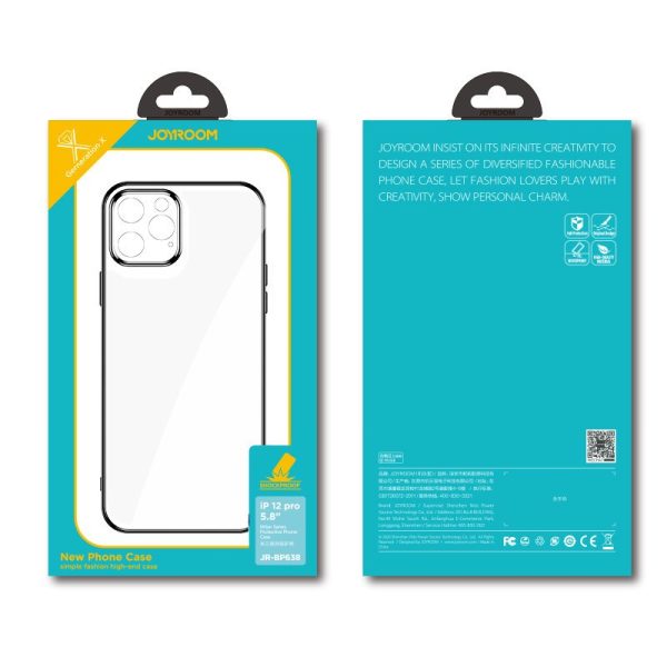 Īpaši plāni caurspīdīgs korpuss ar metālisku iPhone 12 Pro Max Golden rāmi