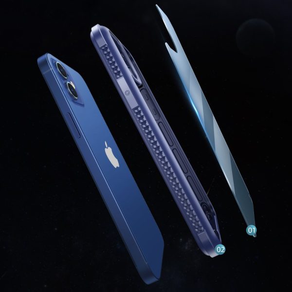 Bruņots izturīgs korpuss iPhone 12 Pro Max Fregate Series Blue