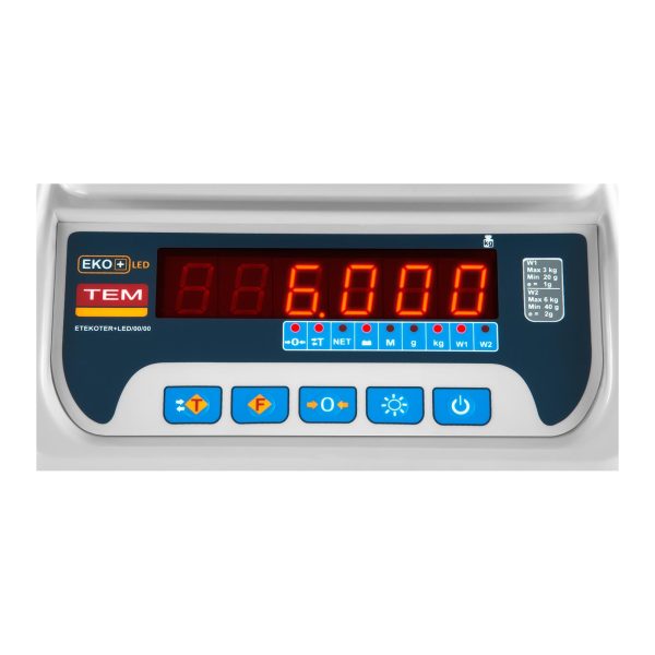 Komerciālie svari ar legalizāciju BEKO+ TEM RS232 6kg / 2g