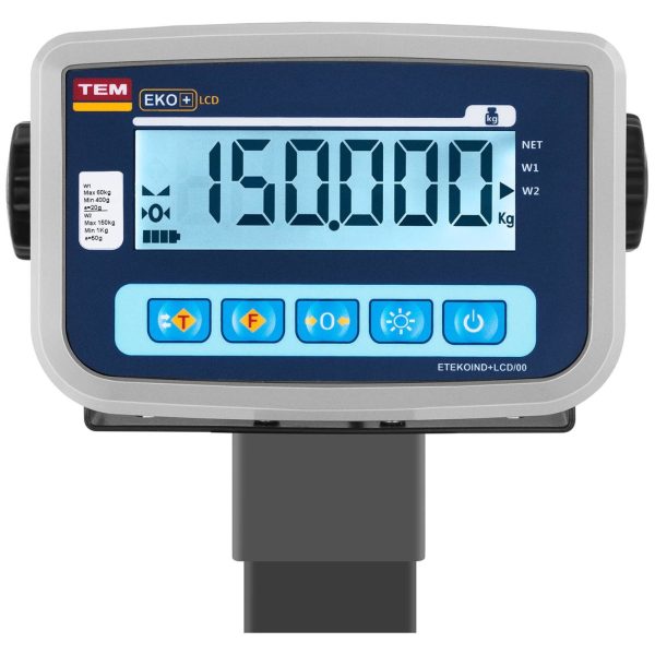 Platformas svara rūpnieciskā saskarne RS232 150 kg / 50 g LCD M legalizācija