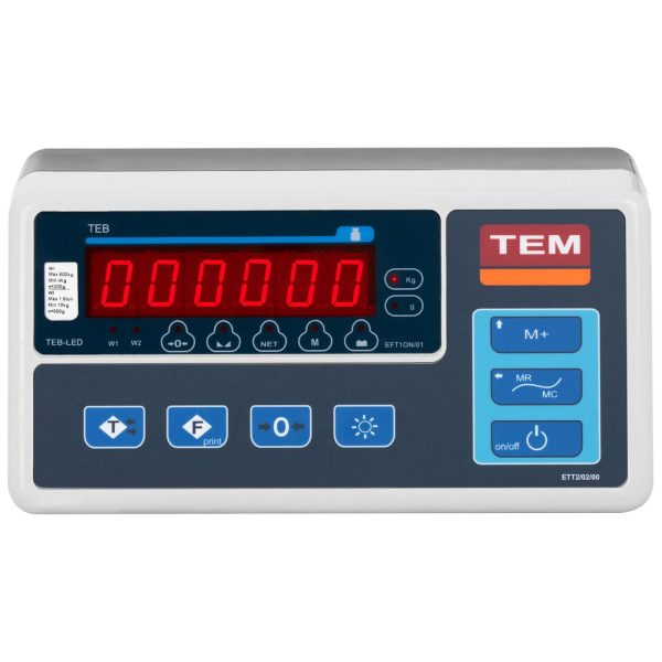 Platformas svara rūpnieciskā saskarne RS232 1500 kg / 500 g LED m legalizācija