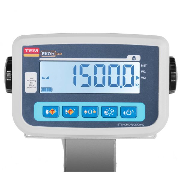 Veterinārais inventārs Veterinārais svars ar dzīvnieku būru 1500/0,5 kg 110x240 cm LCD