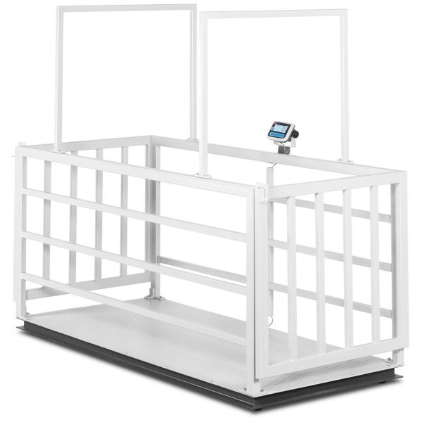 Platformas inventāra veterinārais svars ar dzīvnieku būru 3000/1 kg 110x240 cm LCD