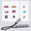 6in1 daudzfunkcionāls USB -C HUB - 3X USB HDMI 4K SD un TF pelēkās kartes lasītājs