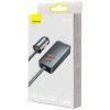 Automašīnas lādētājs 3X USB + USB-C 120W PPS QC PD GREY