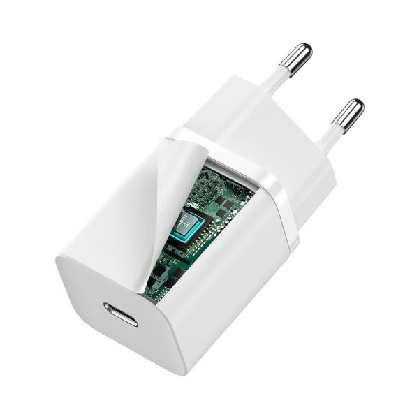 Super Fast Si 1C USB-C 30W PD QC White Network Charger