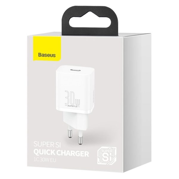 Super Fast Si 1C USB-C 30W PD QC White Network Charger