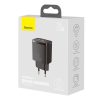 Kompakts USB USB-C 20W 3A PD QC 3.0 Melnais lādētājs ātrs lādētājs
