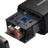 Kompakts USB USB-C 20W 3A PD QC 3.0 Melnais lādētājs ātrs lādētājs