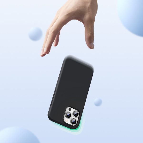 Gumijas elastīgs silikona korpuss iPhone 13 Pro melns korpuss