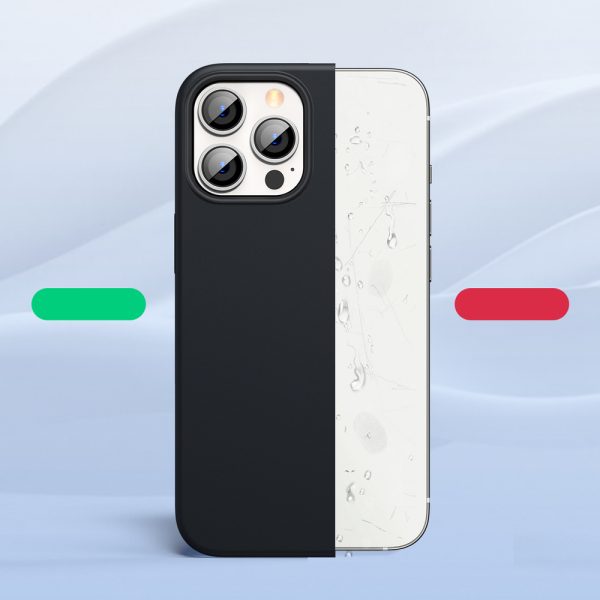 Gumijas elastīgs silikona korpuss iPhone 13 Pro melns korpuss