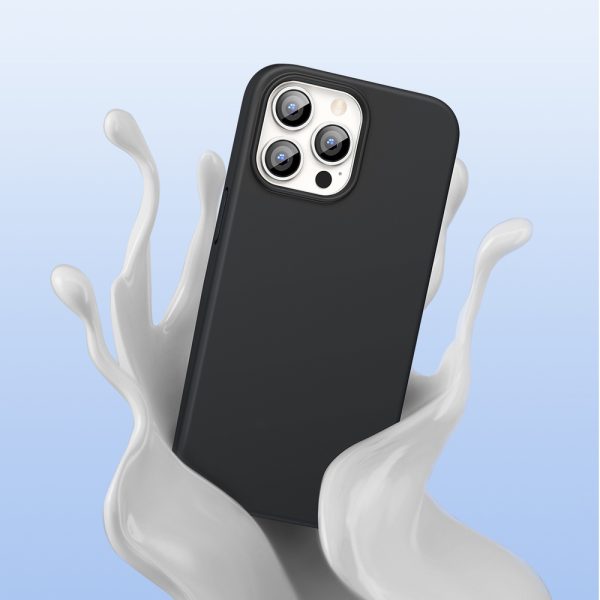 Gumijas elastīgs silikona korpuss iPhone 13 Pro melns korpuss