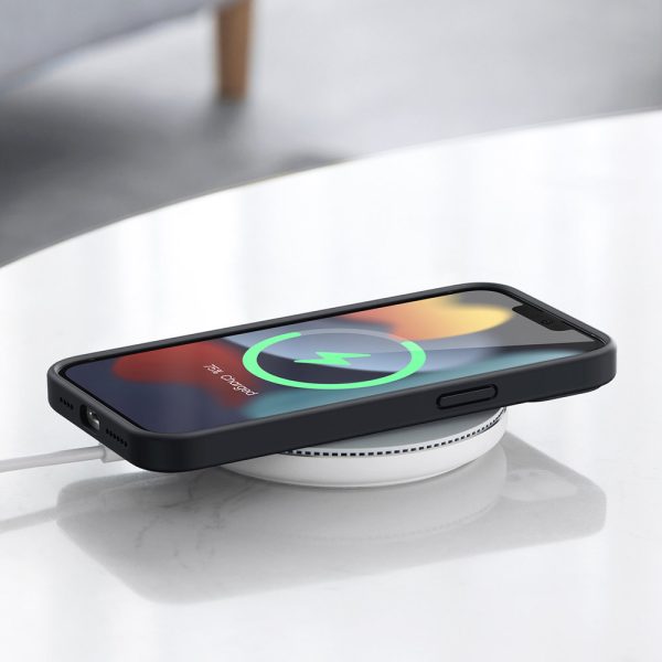 Gumijas elastīgs silikona korpuss iPhone 13 Pro melns korpuss