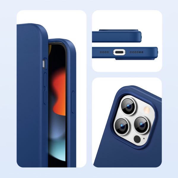 Gumijas elastīgs silikona korpuss iPhone 13 Pro Blue