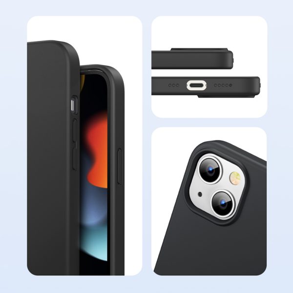 Gumijas elastīgs silikona korpuss iphone 13 mini melns