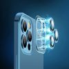 Gadījuma gadījums iPhone 13 Pro korpusam ar metālisku sudraba rāmi