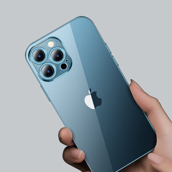 Gadījuma gadījums iPhone 13 Pro korpusam ar metālisku sudraba rāmi