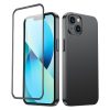 Gadījuma korpuss iPhone 13 aizmugurējā korpusā un priekšpusē + melns rūdīts stikls
