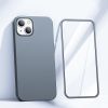 Gadījuma korpuss iPhone 13 aizmugurējā korpusā un priekšpusē + pelēks rūdīts stikls