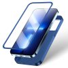 Gadījuma korpuss iPhone 13 Pro Max korpuss aizmugurē un priekšpusē + zils rūdīts stikls