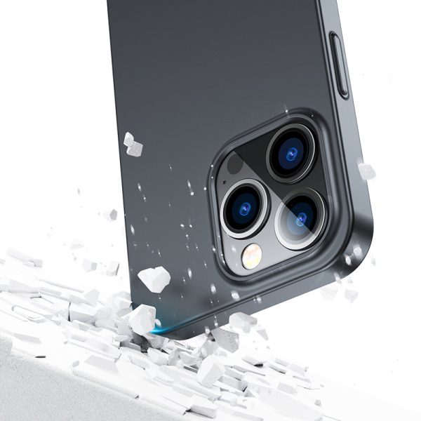 Gadījuma korpuss iPhone 13 Pro korpuss aizmugurē un priekšpusē + melns rūdīts stikls