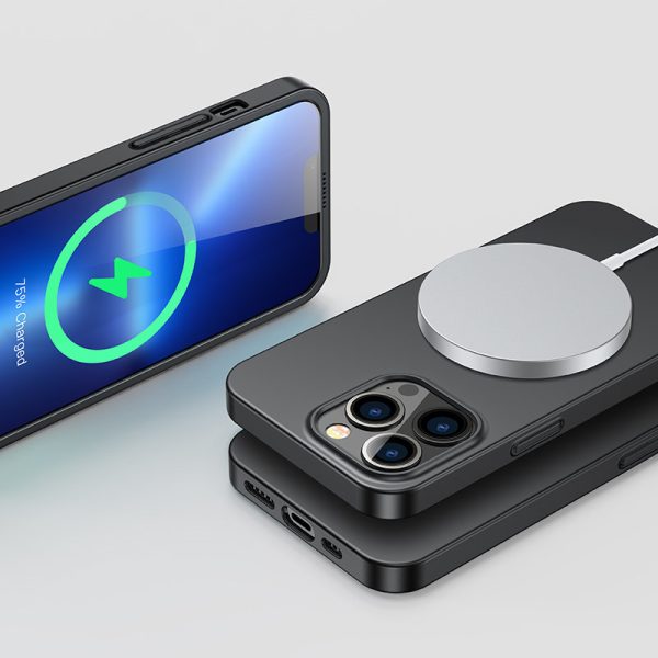 Gadījuma korpuss iPhone 13 Pro korpuss aizmugurē un priekšpusē + melns rūdīts stikls