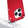 Gadījuma korpuss iPhone 13 Pro korpuss aizmugurē un priekšpusē + sarkans rūdīts stikls