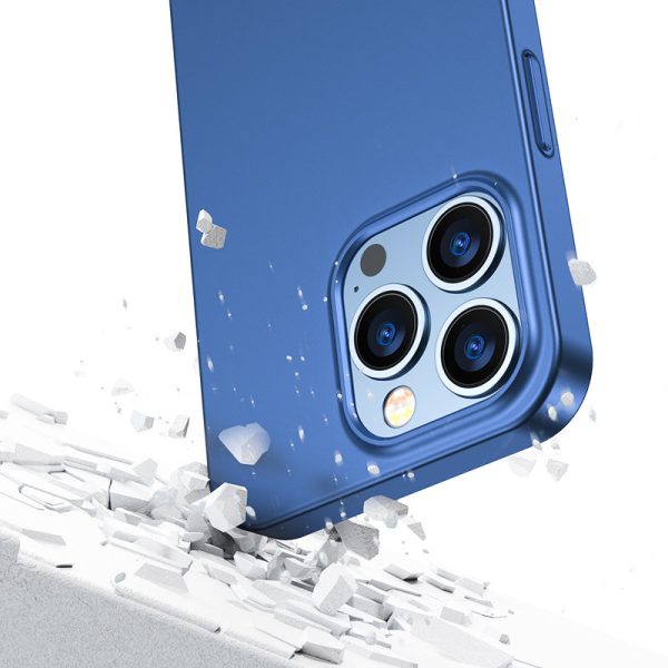 Gadījuma korpuss iPhone 13 Pro korpuss aizmugurē un priekšpusē + zils rūdīts stikls