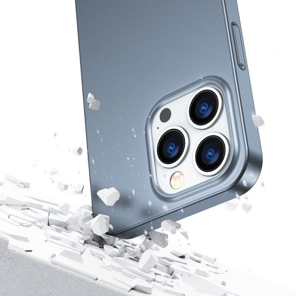 Gadījuma korpuss iPhone 13 Pro korpuss aizmugurē un priekšpusē + pelēks rūdīts stikls