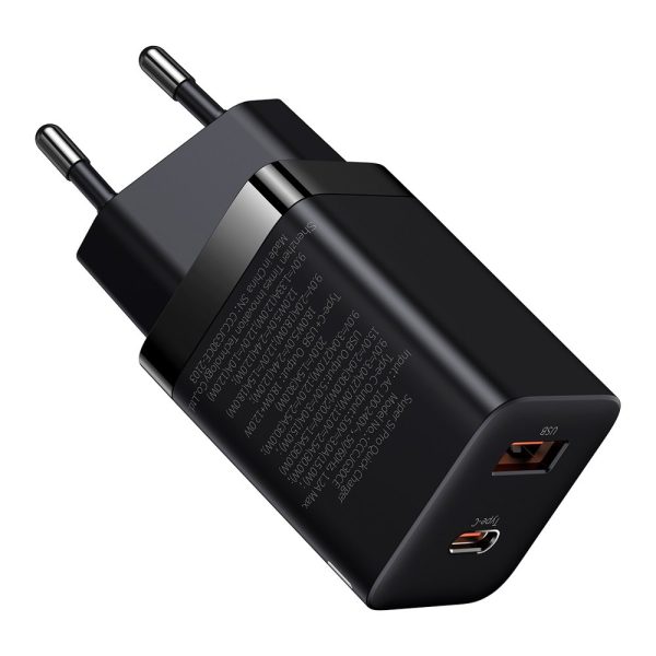 Ātrs USB-C 30W USB-C 30W QC SUP PRO BLACK