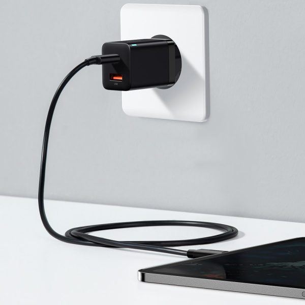 Ātrs USB-C 30W USB-C 30W QC SUP PRO BLACK