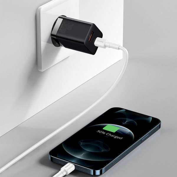 Ātrs USB-C 30W USB-C 30W QC SUP PRO BLACK