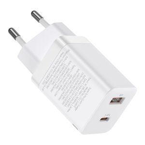 Ātrā tīkla lādētājs USB-C 30W PD QC Super Pro White